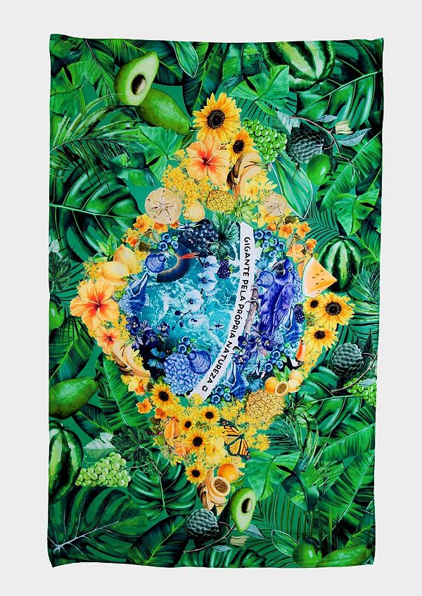 Canga floral bandeira do Brasil