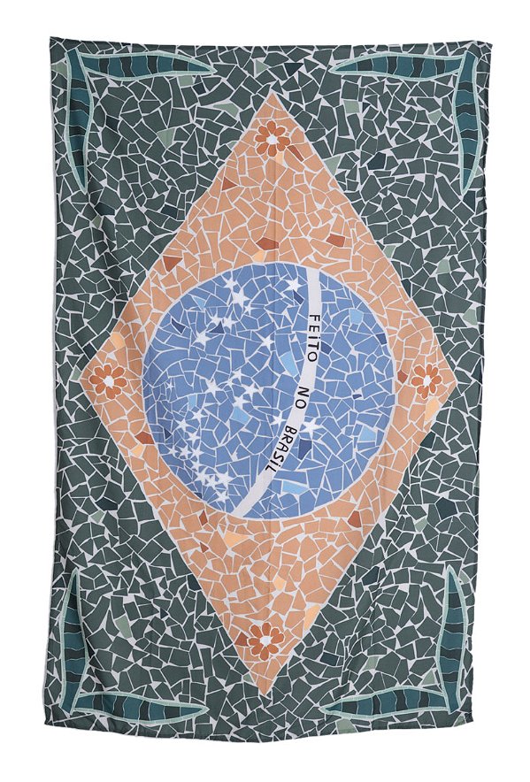 Canga caquinho mosaico bandeira do Brasil