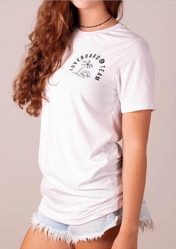 Camisetão branco ecológico loveboard team