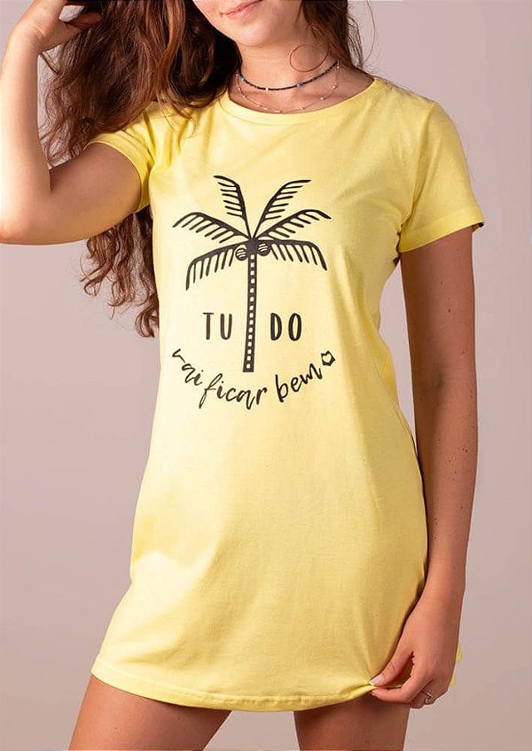 Vestido amarelo coqueiro tudo vai ficar bem