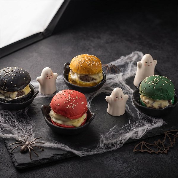 Mini Sanduíche - Cheeseburguer - Halloween