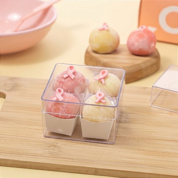 Mini Box Acrílico - 4 Doces Tradicionais - Outubro Rosa