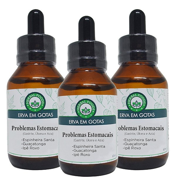 3 Extratos Compostos Problemas Estomacais - 60ml
