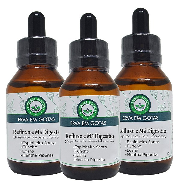 3 Extratos Compostos Refluxo e Má Digestão - 60ml