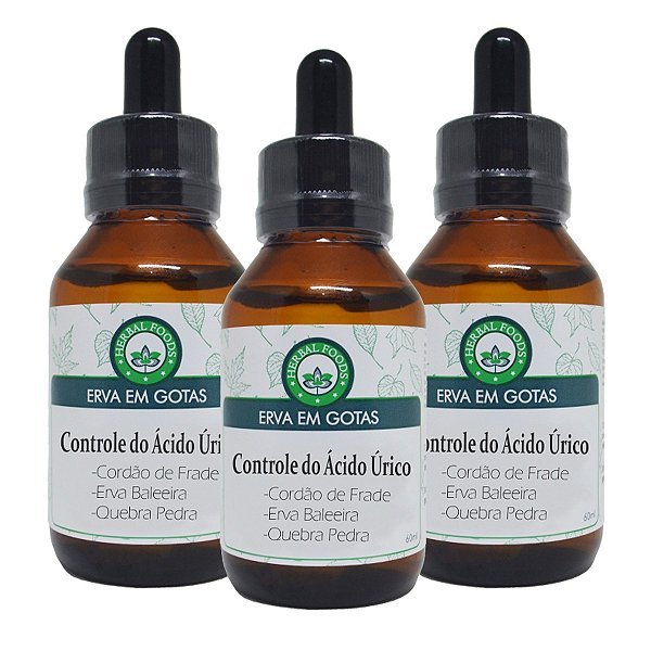 3 Extratos Compostos Controle do Ácido Úrico - 60ml