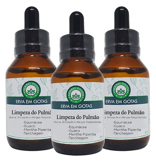 3 Extratos Compostos Limpeza do Pulmão - 60ml