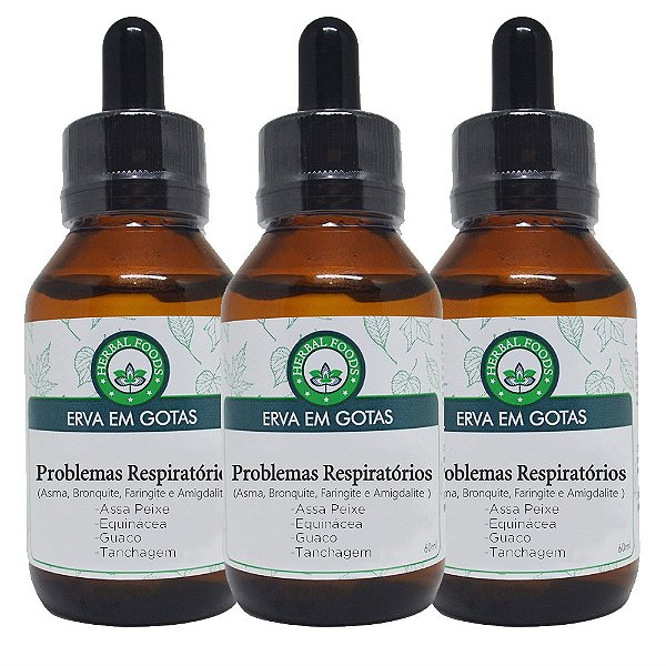 3 Extratos Compostos Problemas Respiratórios - 60ml