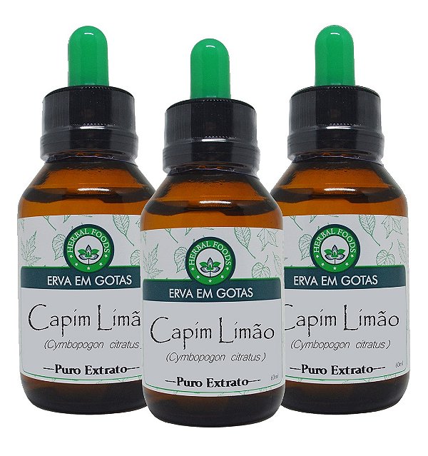 3 Extratos de Capim Limão - 60ml