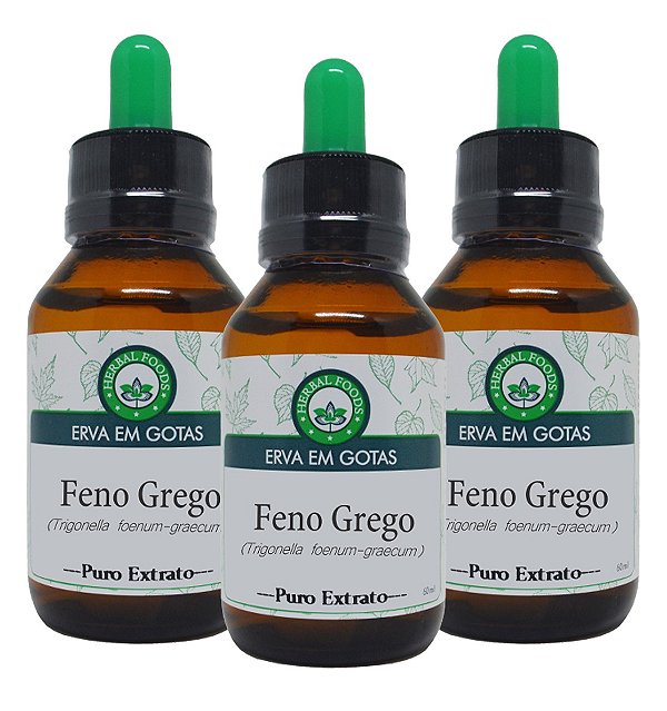 3 extratos de Feno Grego - 60ml