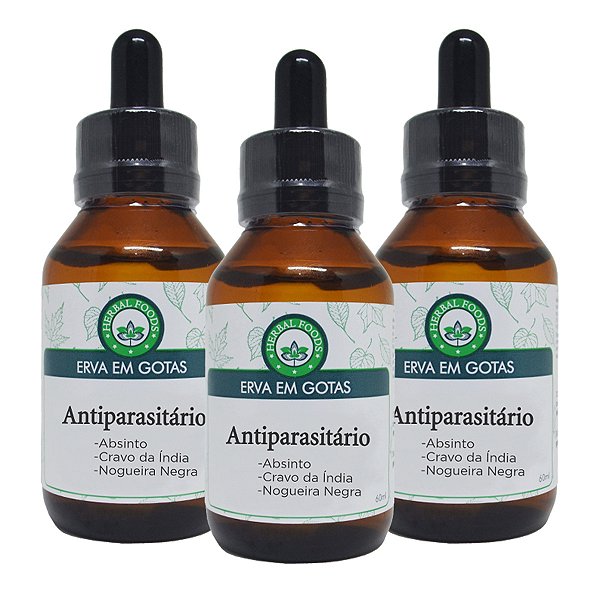 3 Extratos Antiparasitário Natural - 60ml