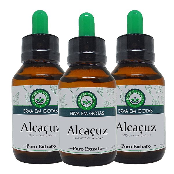 3 Extratos Alcaçuz – 60ml (Tintura Mãe)