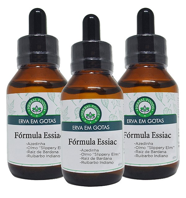 3 Extratos Compostos Fórmula Essiac - 60ml.