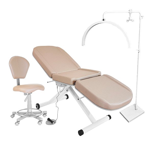 Kit com Poltrona Elétrica Clínica Premium Giratória III