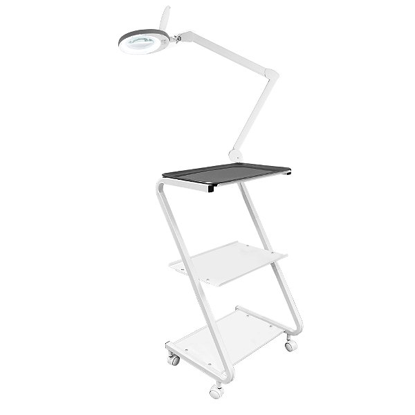 Carrinho Auxiliar PEC Z Inox Com Lupa