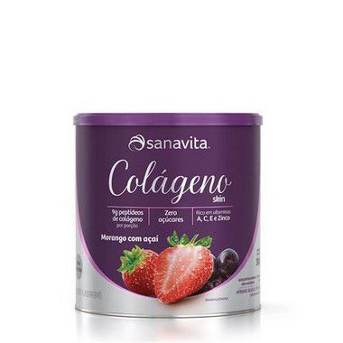 Colágeno Skin Morango com Açaí 300 g - SANAVITA