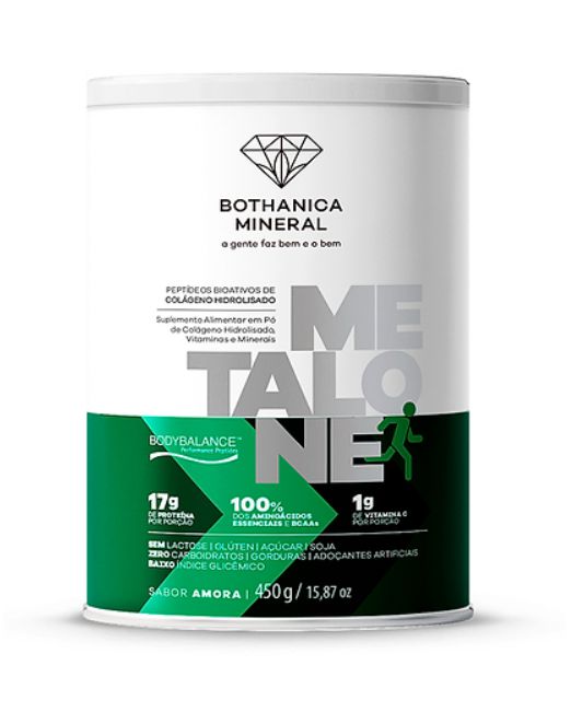 Metalone - Colágeno Hidrolisado s/ Amora 450 g - Bothanica Mineral