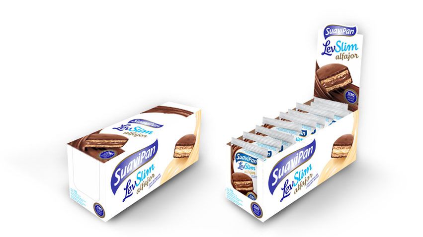 Alfajor Recheio Chocolate ao Leite 25 g (Caixa c/ 12 un) - SUAVIPAN