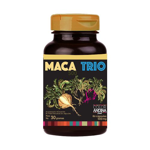 Trio de Maca Peruana (Preta, Vermelha e Amarela) 60 caps - COLOR ANDINA