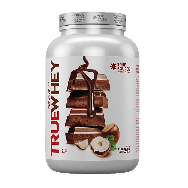 Whey Protein S/ Chocolate com Avelã Isolado 837G - True Whey