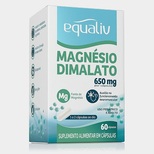 Magnésio Dimalato 60 caps - Equaliv