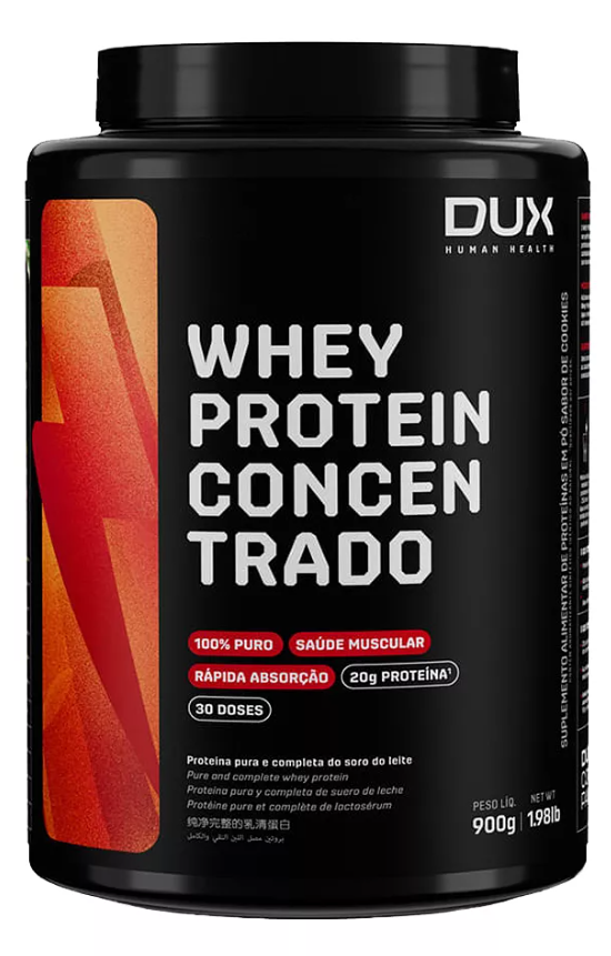 Whey Protein Concentrado Chocolate Branco 900g - Dux Nutrition