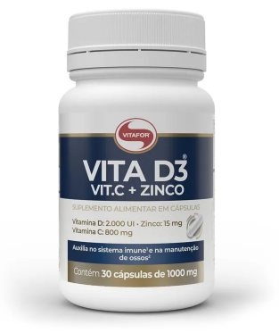 VITAMINA D3 + C + ZINCO 30 CAPS  - VITAFOR