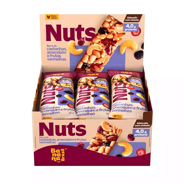 Barra de Castanhas e Frutas 12un - Banana Brasil