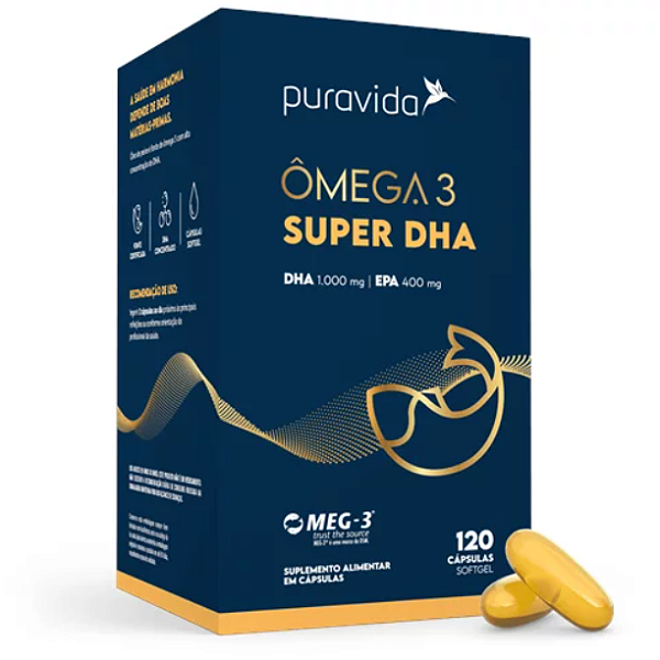 Ômega 3 Super DHA 120caps - Puravida