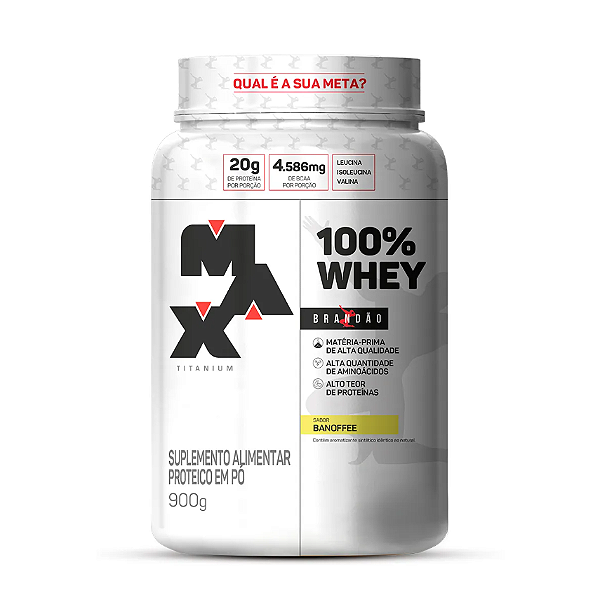 100% Whey Rafael Brandão Banoffee 900 g - MAX TITANIUM