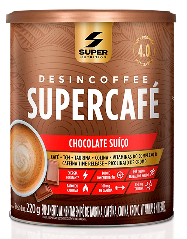 Desincoffee Supercafé Chocolate Suíço 220g - Desinchá