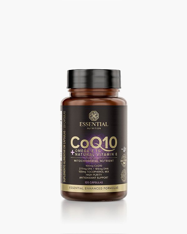 COQ10 + Ômega 3 + Vitamina E 120caps - Essential Nutrition