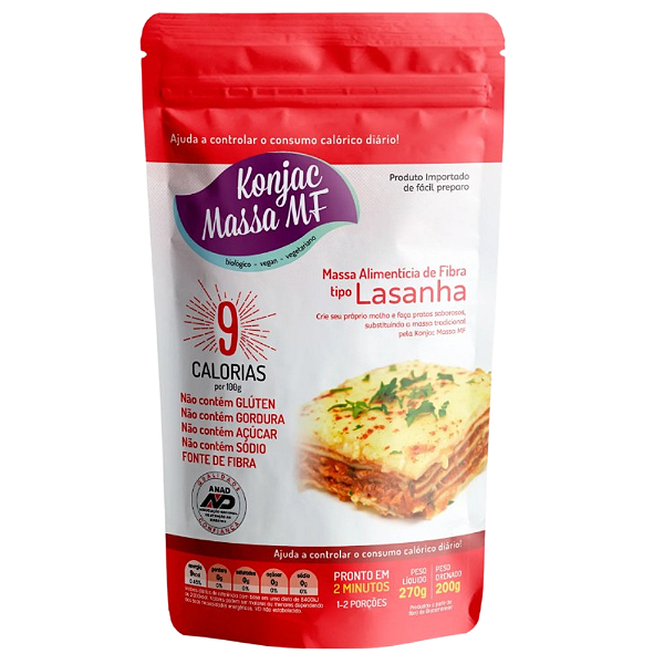Massa Konjac Lasanha 270g - Konjac
