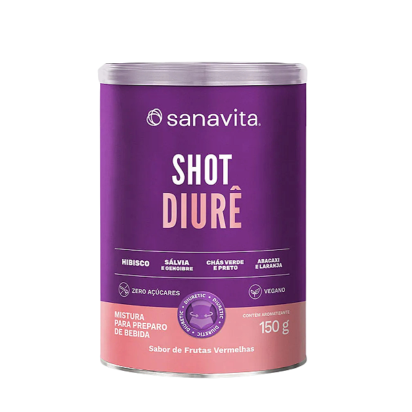 Shot Diurê Frutas Vermelhas 150g - Sanavita
