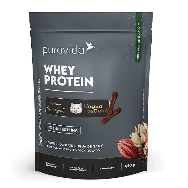 Whey Isolado Lingua De Gato 450g - Puravida