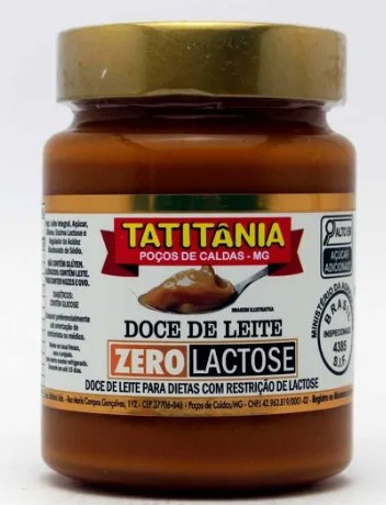 Doce De Leite Zero Lactose 400g - Tatitania