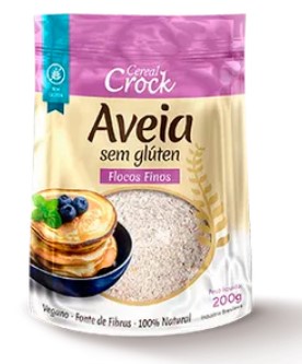 Aveia Flocos Finos Sem Gluten 200g - Leve Crock