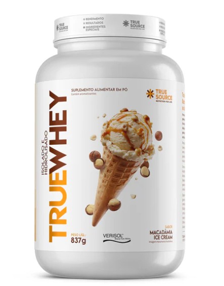 True Whey Macadamia Ice Cream Isolado 837g - True Source