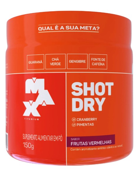 Shot Dry Frutas Vermelhas 150g - Max Titanium