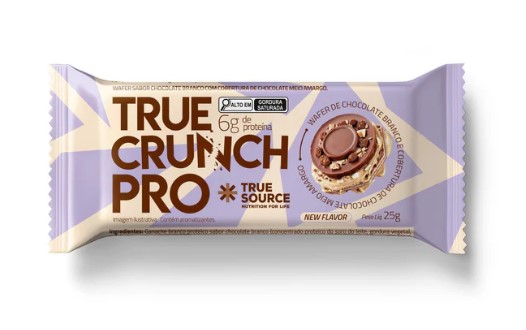 True Crunch Pro Chocolate Meio Amargo 25g - True Source