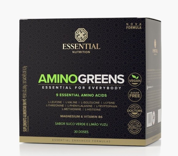Amino Greens 240g/30saches Caixa Fechada - Essential
