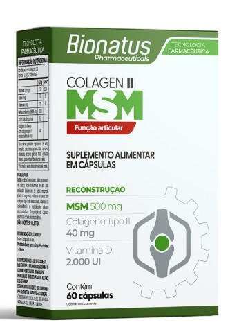 Colagen Ii Msm 60 Caps - Bionatus