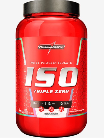Whey Iso Triple Morango 907g - Integral Medica