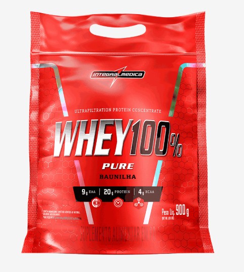Whey 100% Baunilha Refil 900g - Integral Medica