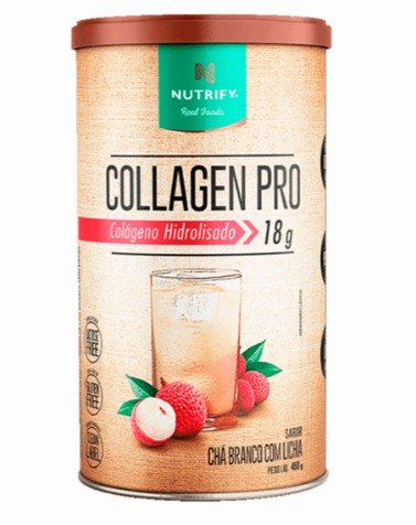 Collagen Pro Cha Branco Com Lichia 450g - Nutrify