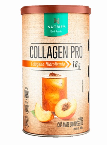 Collagen Pro Cha Mate C Pessego 450g - Nutrify