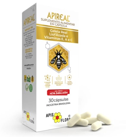 Geleia Real Liofilizada 30caps - Apisflora