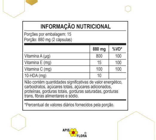 Geleia Real Liofilizada 30caps - Apisflora