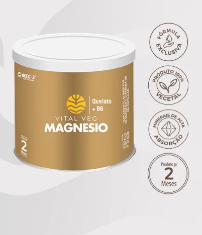 Magnesio 120 Caps - Vital Atman