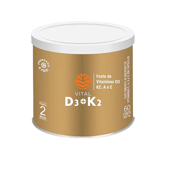 Vit D3 + K2 60 Caps - Vital Atman