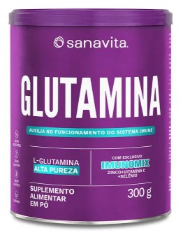 Glutamina - Lata 300g - Sanavita
